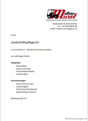 Suche Gartenpfleger