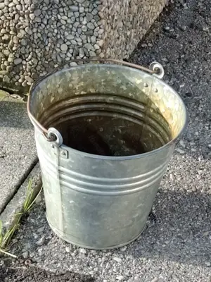 Eimer Zink Kübel für Blumen Deko Garten Bild 2