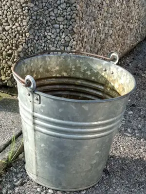 Eimer Zink Kübel für Blumen Deko Garten Bild 3