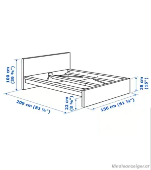 Malm Bett Ikea 140x200 Bild 3