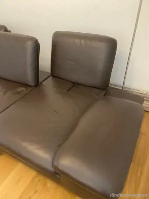 Echtleder Couch braun Bild 4