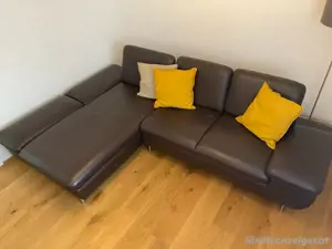 Echtleder Couch braun