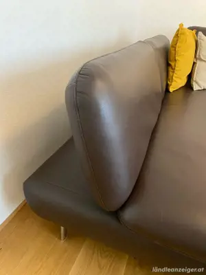 Echtleder Couch braun