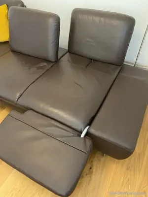 Echtleder Couch braun Bild 7