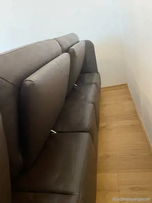 Echtleder Couch braun Bild 5
