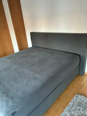 Boxspringbett grau 180x200cm Bild 2
