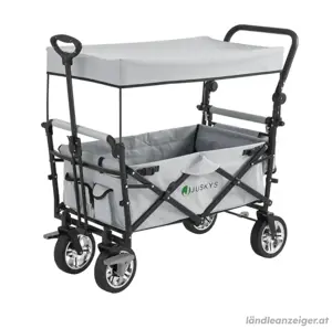 Faltbarer Bollerwagen mit Dach & Tasche Juskys NEU  Bild 3