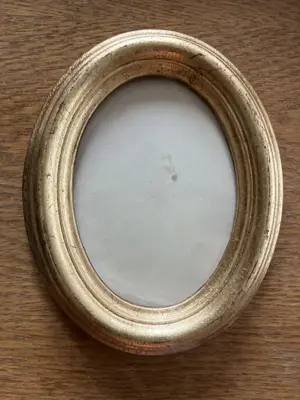 Bilderrahmen goldfarben oval Vintage