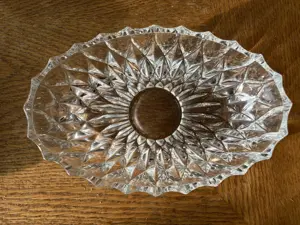 Schale aus Kristallglas oval Vintage