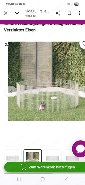 Kleintiergehege 56 cm hoch