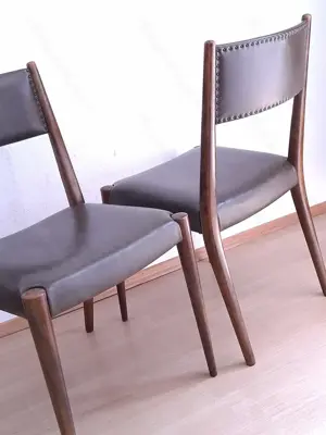 4 Stück Esstisch-Stühle | danish Stil | ähnlich Nils M ller | Vintage Bild 8