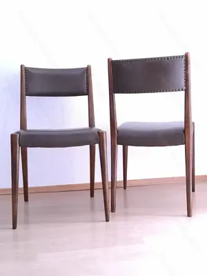 4 Stück Esstisch-Stühle | danish Stil | ähnlich Nils M ller | Vintage Bild 7