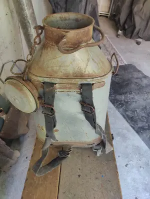 Alte Milchtrage Milchkanne  Rückentrage Deko Bild 3