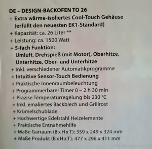 Backofen freistehend  Bild 4