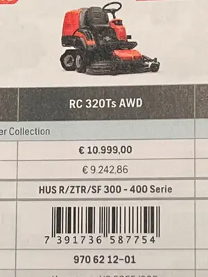 Husqvarna RC 320Ts AWD. Aufsitzrasenmäher Aufsitzmäher inkl. Mähw Bild 5
