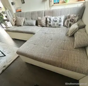 Ecksofa mit verstellbaren Seitenteilen   2,78 x 1,80 m - Couch Bild 2