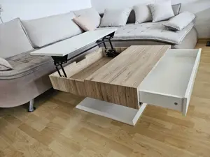 Schöne Wohnzimmer Eck-Couch mit Tisch Bild 3