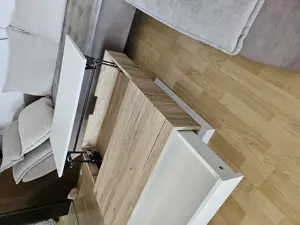 Schöne Wohnzimmer Eck-Couch mit Tisch Bild 5