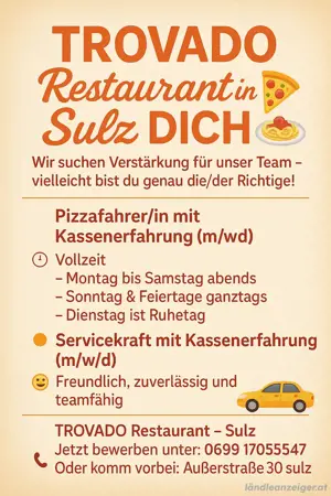 Wir suchen Bedienung und pizzafahrer