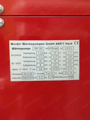 Weider Wärmepumpe SW120 (Classic Line) Erdwärmepumpe für Sole Bild 2