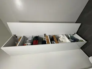 IKEA ÄNGSJÖN Hochschrank mit Tür, Hochglanz weiß, Bild 3