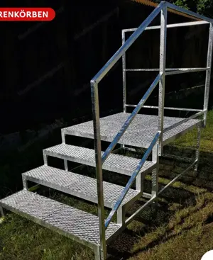Stiege mit Podest HANDWERKER gesucht 