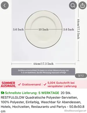 weisse stoffservietten Bild 2