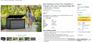Gartenbox, Aufbewahrungsboxen von Keter