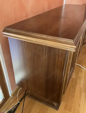 Kommode mit Türen links und 3 Schubladen rechts Stilmöbel Vintage Bild 3