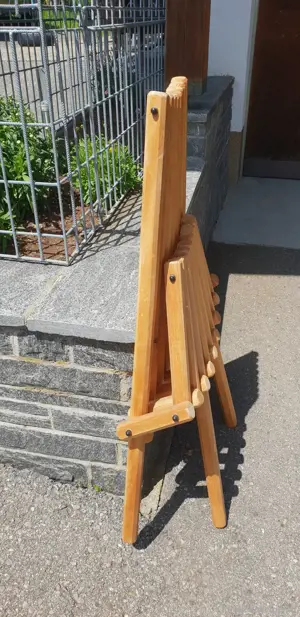 Klappstuhl aus Vollholz 2 Stück Bild 3