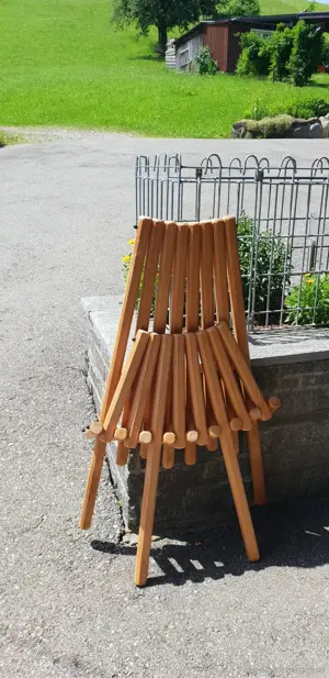 Klappstuhl aus Vollholz 2 Stück Bild 4