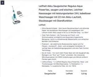 Leifheit Akku-Saugwischer Bild 2