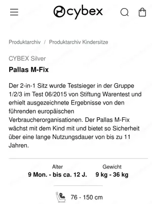 Cybex Kindersitz Bild 3
