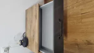 2 Nachttische | Holz mit Metall Bild 3