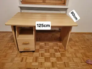 Schreibtisch mit Schubladenwagen