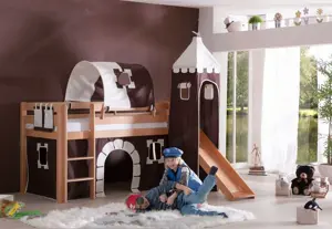 Hochbett mit Rutsche 