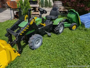 Premium Trettracktor echte Luftbereifung mit Anhänger Bild 7