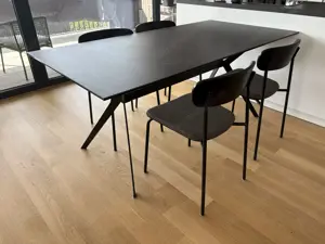 Keramik Esstisch mit 4 Stühlen