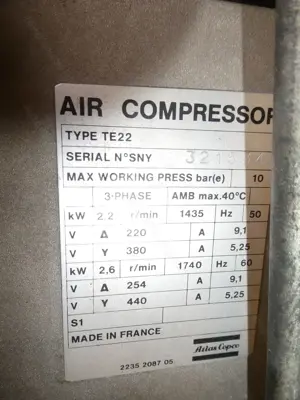 Atlas Copco TE 22 Kompressor Bild 2