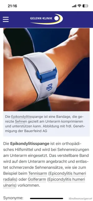 Gelenksspange