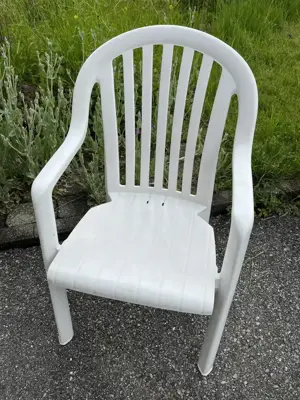 Gartenstuhl weiß, stapelbar