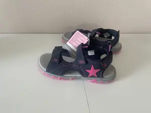 Sandalen dunkelblau mit pinkem Stern Größe 36 NEU & ungetragen Bild 3