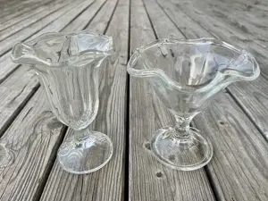 Eisbecher Glas | 6 klein + 12 groß | Dessertschalen | Vintage | Eisgläser  Bild 5