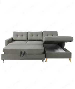 Ausziehbare Couch, grau Bild 3