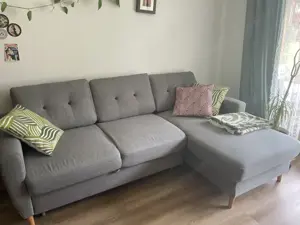 Ausziehbare Couch, grau Bild 2