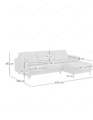 Ausziehbare Couch, grau Bild 4
