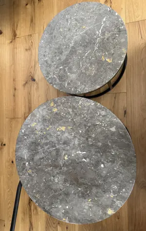 Couchtisch aus echtem Marmor 2-teilig Bild 2