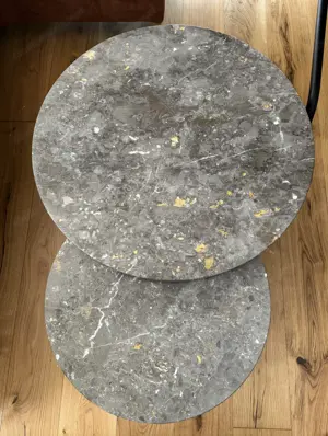 Couchtisch aus echtem Marmor 2-teilig Bild 3