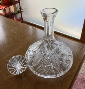 Weinkaraffe Kristallglas mit Glasstoppel