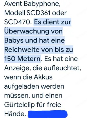Babyphon Avent - voll funktionstüchtig Bild 2